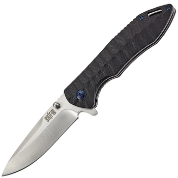 Нож складной SKIF Plus Feather (длина: 199мм, лезвие: 84мм), черный