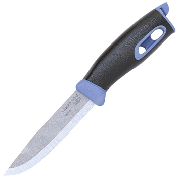 Нож фиксированный Mora Companion Spark (длина: 238мм, лезвие: 104мм) + огниво, синий, ножны пластик