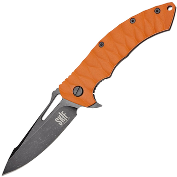 Нож складной SKIF Shark II BSW (длина: 217мм, лезвие: 94мм, черное), оранжевый