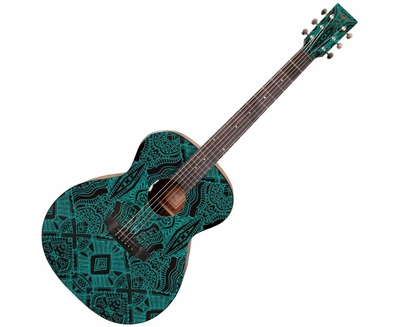 Электроакустическая гитара Tyma V-3 Maze (чехол, ремень, ключ, тряпочка)