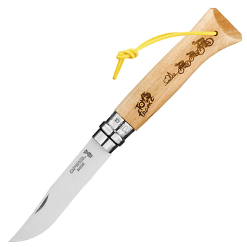 Нож складной Opinel №8 VRI Tour de France 2020 Engraved (длина: 190мм, лезвие: 85мм), бук