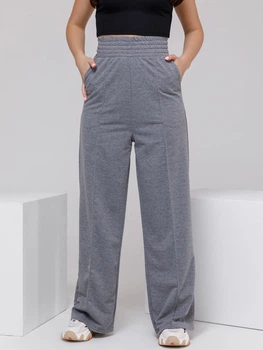 Спортивные штаны на флисе женские ISSA PLUS 12312A XL Серые (issa2007682110179)