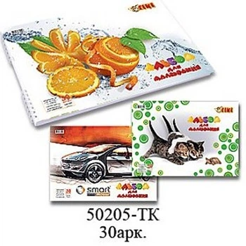 Альбом для рисования А4 30л на спирали 110г/м2 TIKI 50205-ТК
