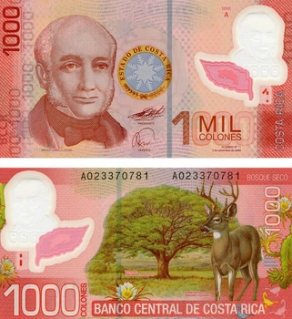 Банкнота Коста-Рика 1000 колонов 2009 Полимер UNC (P274)
