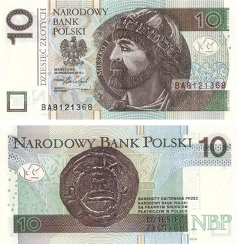 Банкнота Польща 10 злотих 2016 UNC (P183b)