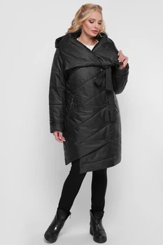 Женская зимняя куртка Welltre "Asymmetry" 48 черный