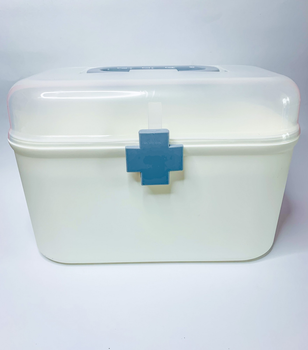 Аптечка-органайзер для ліків, контейнер пластиковий для медикаментів, розмір: 27х16х18 см