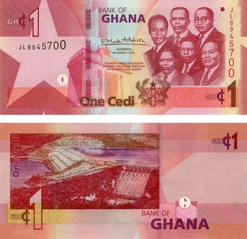 Банкнота Гана 1 сядь 2019 UNC (P45)