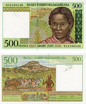Банкнота Мадагаскар 500 франків 1994 UNC 100 аріарі (P75)