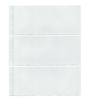 Лист для 3 банкнот (купюр). Формат OPTIMA+ (205*260 мм.) Midi Manufaktura. Kolekcioner. Schulz