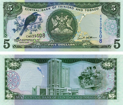 Банкнота Тринідад і Тобаго 5 доларів 2006 (2015) UNC Птах (P47)