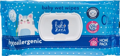 Упаковка влажных салфеток Baby Zaya Гипоаллергенные 2 пачки по 120 шт (2000998938512)