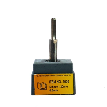 Фреза по дереву ГЛОБУС пазовая прямая цельносплавная 1000 D6 d8 h20