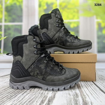 Мужские зимние тактические ботинки берцы Dago Style хаки с черным с камуфляжем 42 р (27 см) 3284