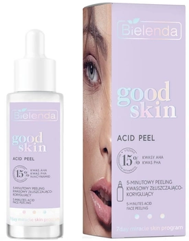 Кислотный пилинг Bielenda Good Skin Микро-эксфолиант 15% AHA + PHA + Ниацинамид 30 мл (5902169046873)