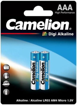 Батарейка Camelion LR 03 / 2 BL Digi Alkaline 2 шт (LR03-BP2DG)