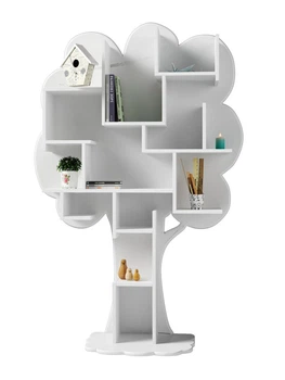 полка стеллаж для игрушек и книг "дерево 1" белое (st-wood1-white)