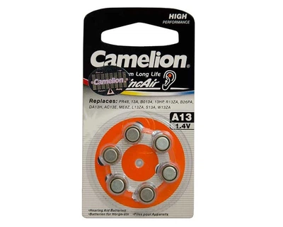Батарейки для слухових апаратів Camelion ZA13 6 шт