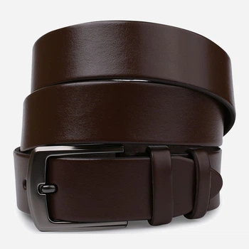Чоловічий ремінь шкіряний Vintage leather-20748 135 см Коричневий
