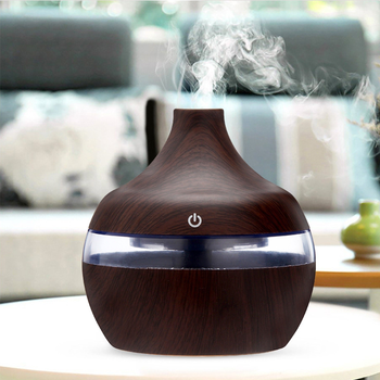 Бесшумный увлажнитель воздуха Humidifier UKC аромадиффузор с LED подсветкой Темное дерево