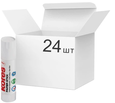 Набор клея-карандаш Kores Paper Stick Сухой Прозрачный 15 г 24 шт (K17153)