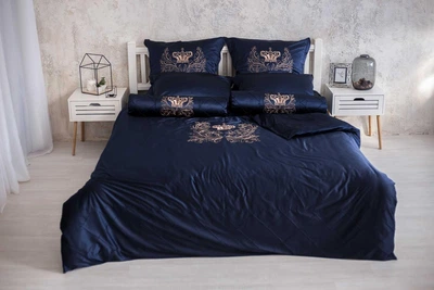 Постельное белье HISTROV ROYAL CROWN 200х220 Темно-синее 20101
