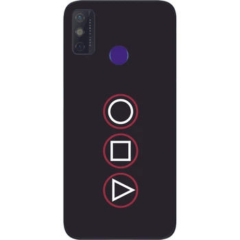 Силиконовый чехол SMTT для Tecno Spark 6 Go с картинкой Игра в кальмара Логотип