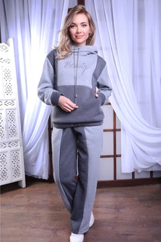 Костюм двійка толстовка штани Fleur Lingerie Серв 50 сірий меланж