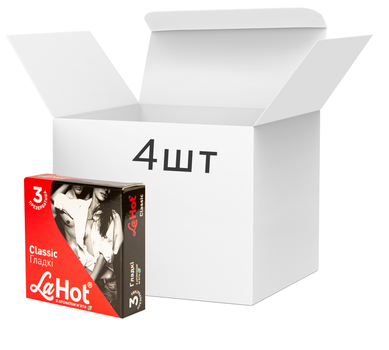 Презервативи La Hot Classic з ароматом м'яти 4 пачки по 3 шт. (6904598199205)