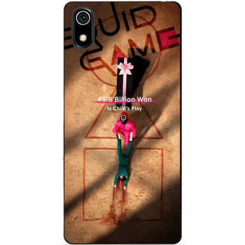 Силиконовый бампер чехол Candy для Xiaomi Redmi 7a с рисунком Игра в кальмара