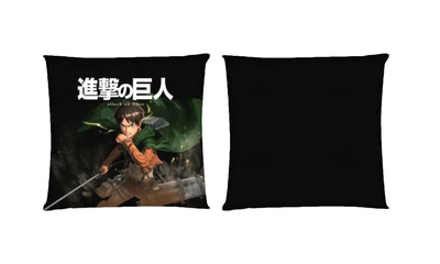 Подушка Атака Титанов (Attack On Titans) 12 квадратная двухсторонняя стандарт 35 х 35 см - MyTee