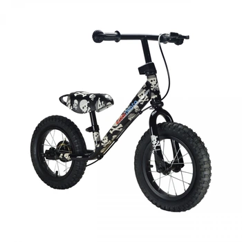 Біговел Kiddimoto Skullz Super Junior Max R12 Чорний Пірат