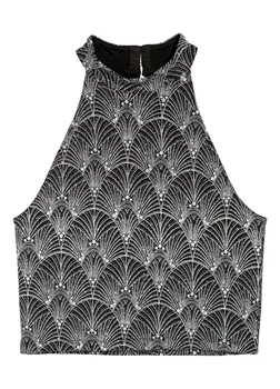 Топ H&M S Черно-белый 0601638