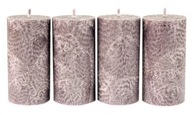 Набор свечей из пальмового воска CandlesBio Palm wax 5,5х11 см 4 штуки Серый (WP 09 - 55/110)