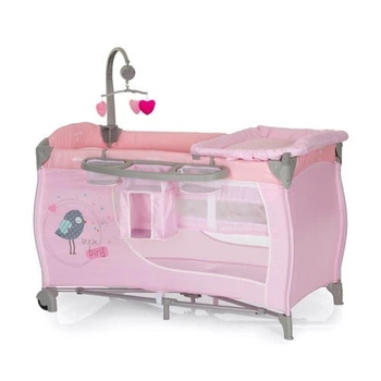 Манеж-ліжко Hauck Babycenter 2 в 1 Birdie grey