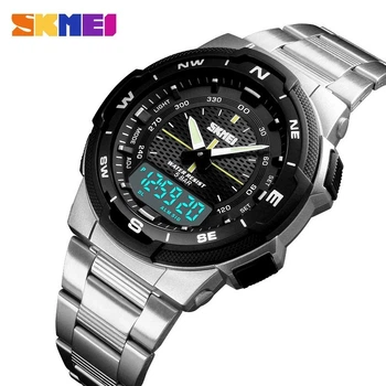 Мужские часы Skmei 1370 MARSHAL Серебристые