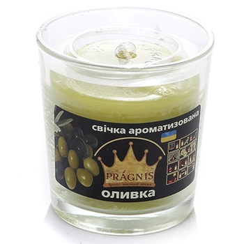 Свічка ароматизована в склі Pragnis Оливка (GA68-OLV)