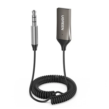 Bluetooth-адаптер UGREEN CM309 Bluetooth 5.3 автомобільний приймач AUX з мікрофоном Space Gray (70601)