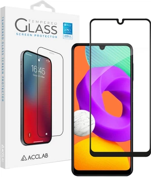 Защитное стекло ACCLAB 9H для смартфона Samsung Galaxy M22/A22 Black (1283126517518)