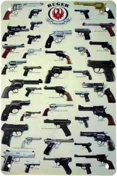 Металлическая табличка "Ruger Sixty Years (1919 - 2009)" (ms-003000)