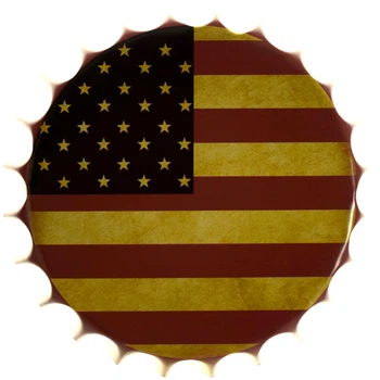 Металлическая табличка "Флаг США" (ms-002923)
