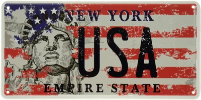 Металева табличка "New York USA Empire State" (ms-002649)