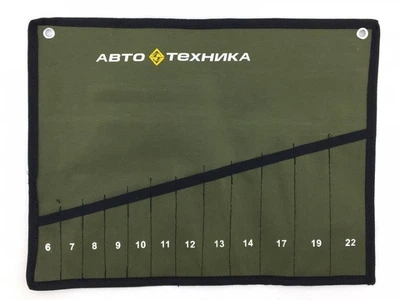 Чехол брезентовый для комбинированных ключей Автотехника 12 карманов (101122-Ч)