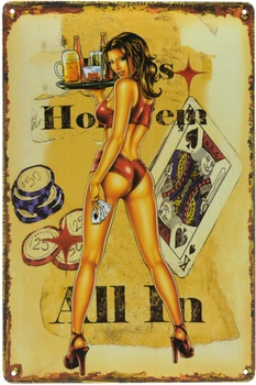 Металева табличка "Казино (Texas Holdem All In)" (ms-00624)