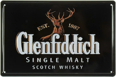 Металлическая табличка "Виски Высшего Качества - Glenfiddich" (ms-001823)