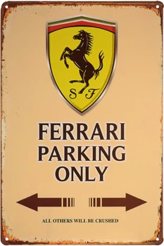 Металлическая табличка "Ferrari Parking Only" (ms-001246)