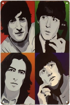 Металлическая табличка "The Beatles (Art)" (ms-001260)