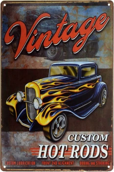 Металева табличка "Vintage (Hot Rods)" (ms-001965)