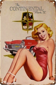 Металева табличка "Lincoln Continental (Pin Up)" (ms-00799)