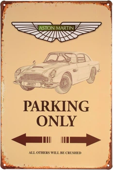 Металлическая табличка "Aston Martin Parking Only" (ms-001254)
